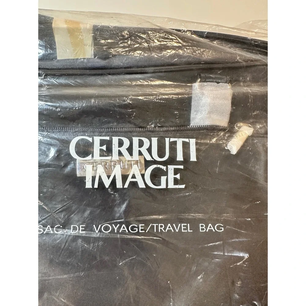 Cerruti Image Black Travel Bag Weekender Duffel Shoulder Strap NWT 1171001